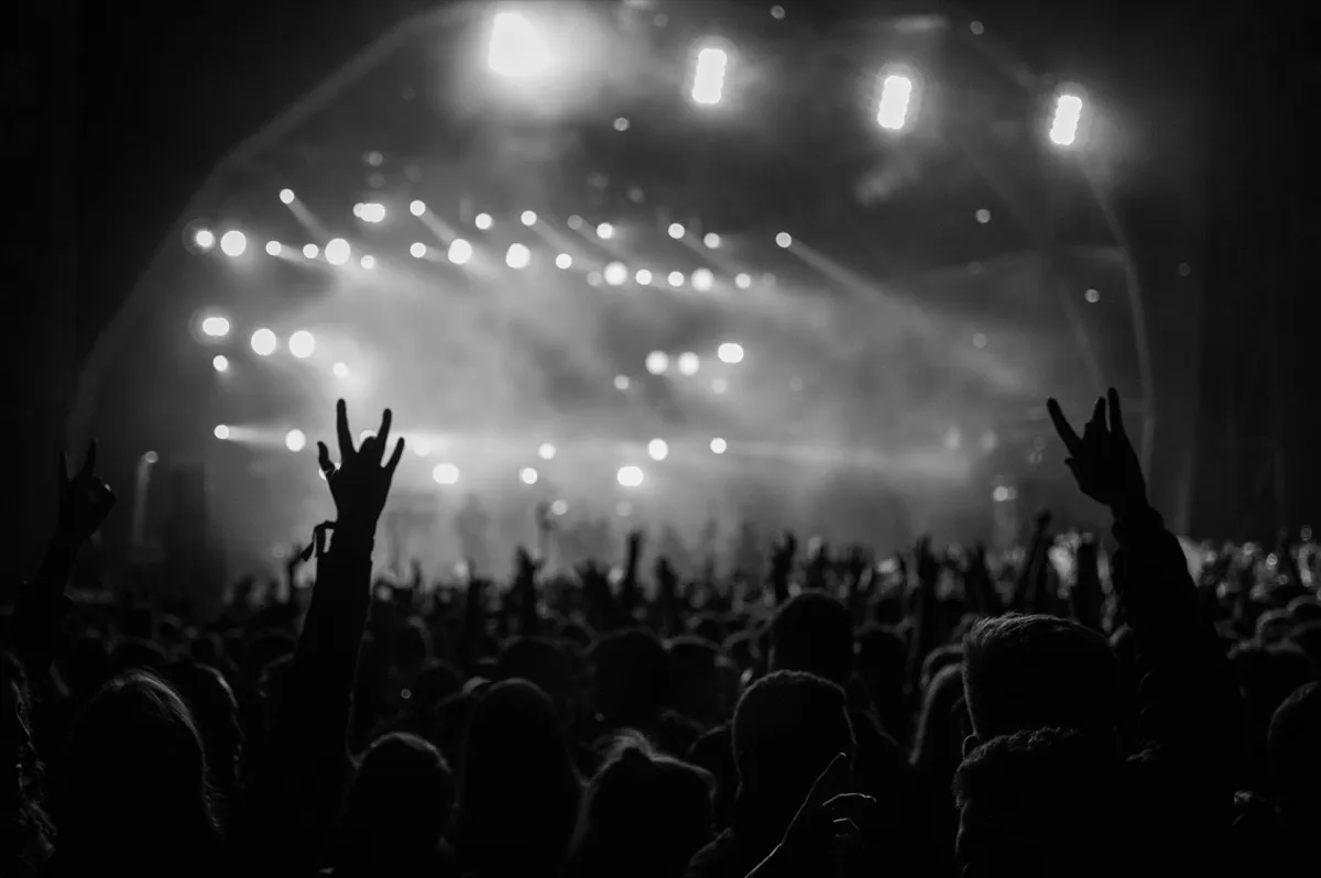 Dashboard de analytics mostrando métricas de marketing de un festival